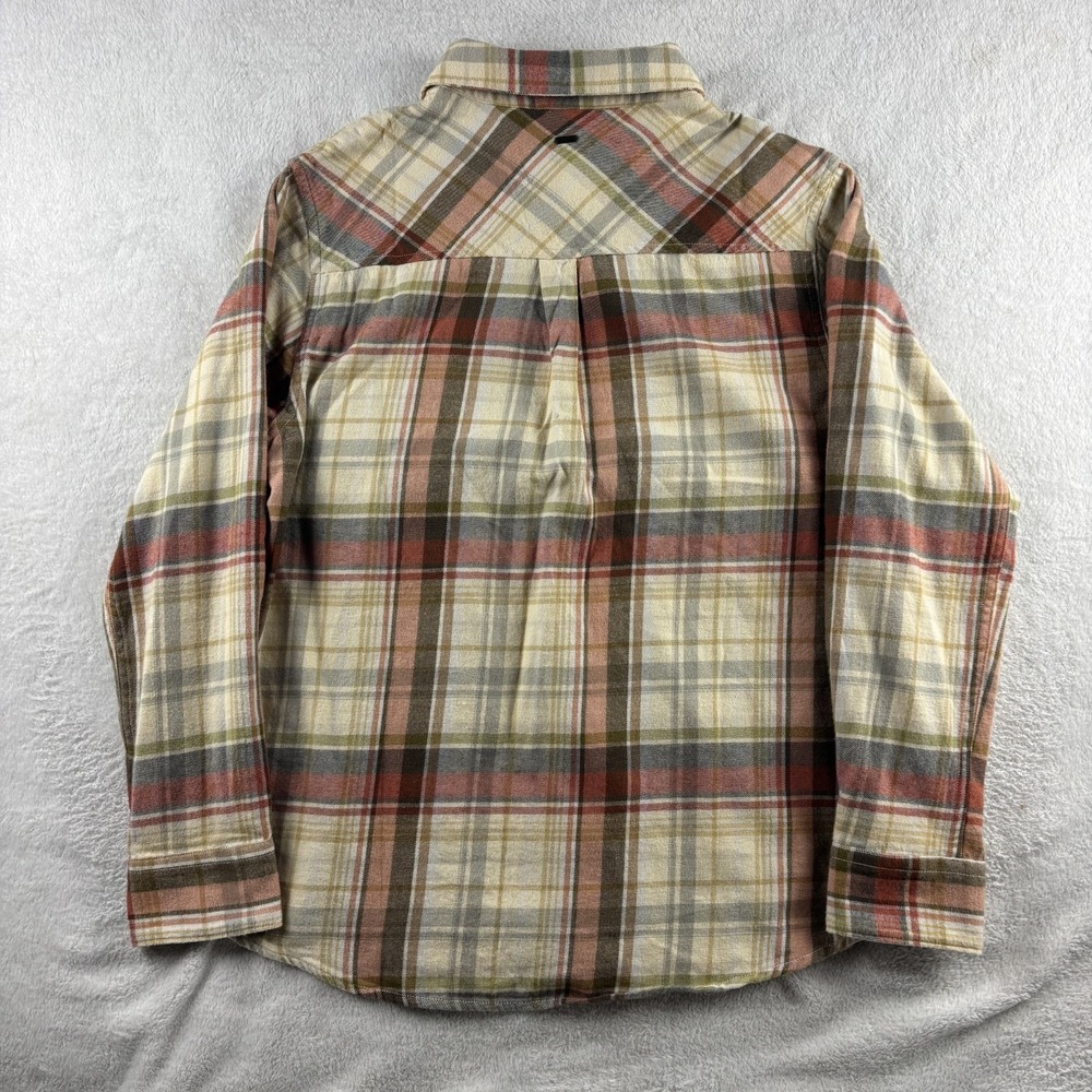O'Neill Logan Flannel Shirt Womens Small Tan Plaid Long Sleeve Outdoor Fall Ski - Picture 5 of 12